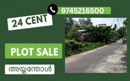 24 cent Plot For Sale at Ayyanthole ,Thrissur